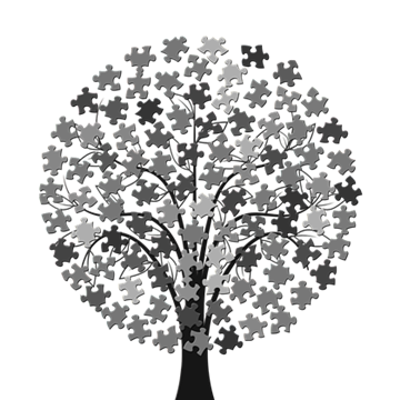 Boom van puzzelstukjes